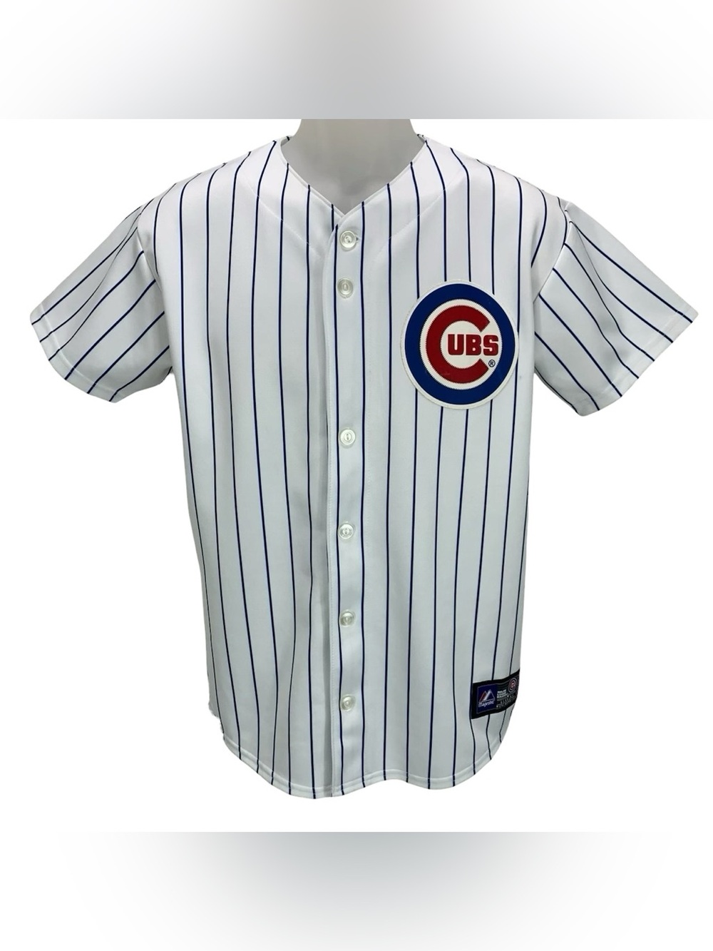 Majestic Chicago Cubs Derrek Lee #25 Home Pinstripe Jersey Mens Large MLB Sewn